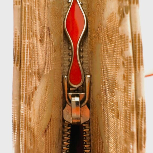 Louboutin Loubiposh Spiked Glitter Clutch Crossbody - Picture 11 of 14